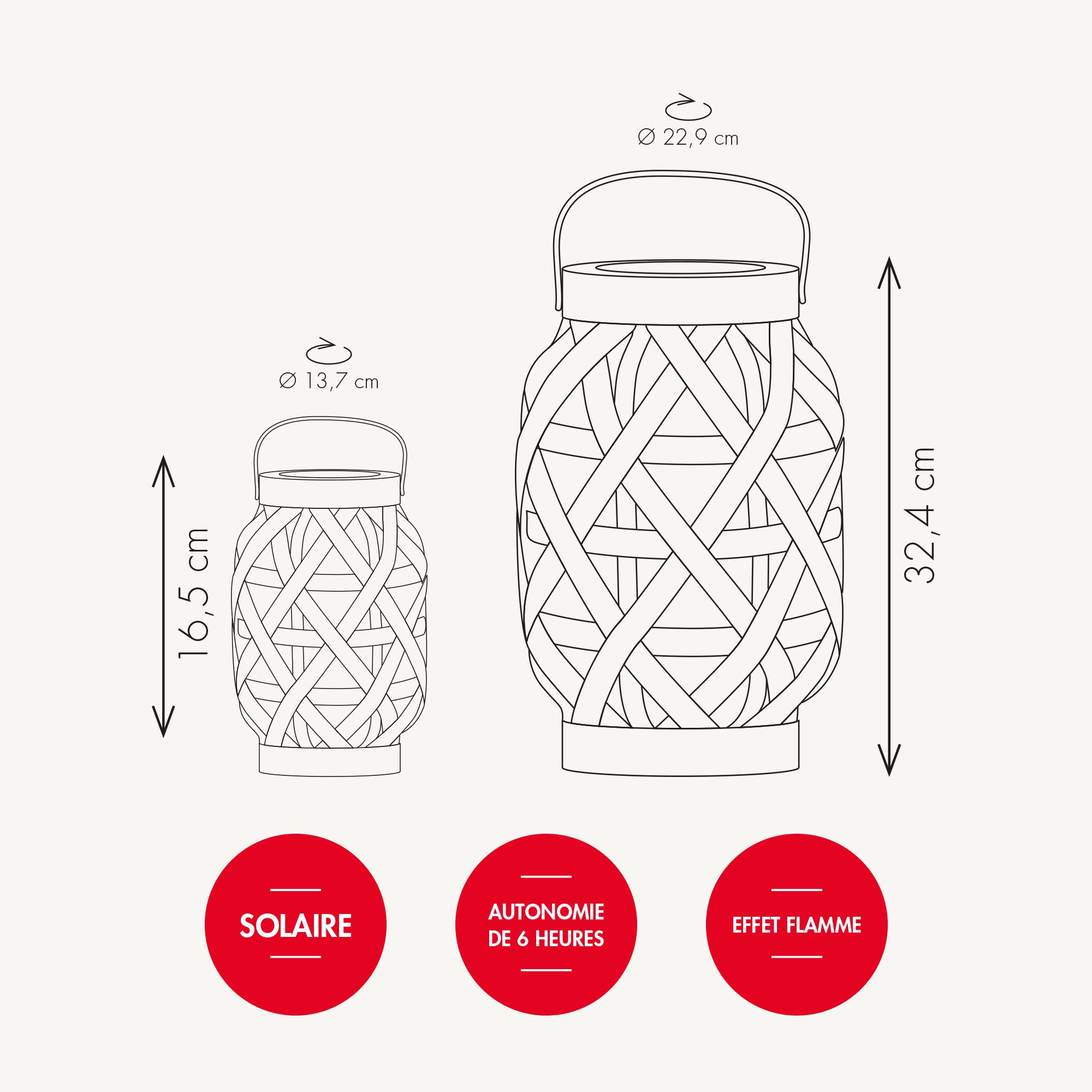 Lanterne solaire bamboo